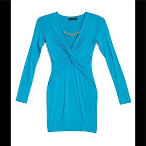 Marciano blue long sleeve dress size small